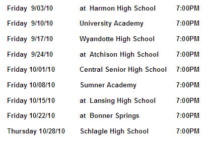 washington schedule wildcats varsity 2010